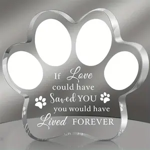 Acrylic Dog Paws Memorial Gifts, Pet Remembrance Keepsakes, Sympathy Condolence Gifts for Loss of Loved One, Bereavement Souvenirs