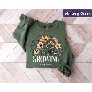 Floral Pregnancy T-Shirt OR sweatshirt - Wildflowers Pregnancy Announcement Tee, Expecting Mom , Soft Fabric
