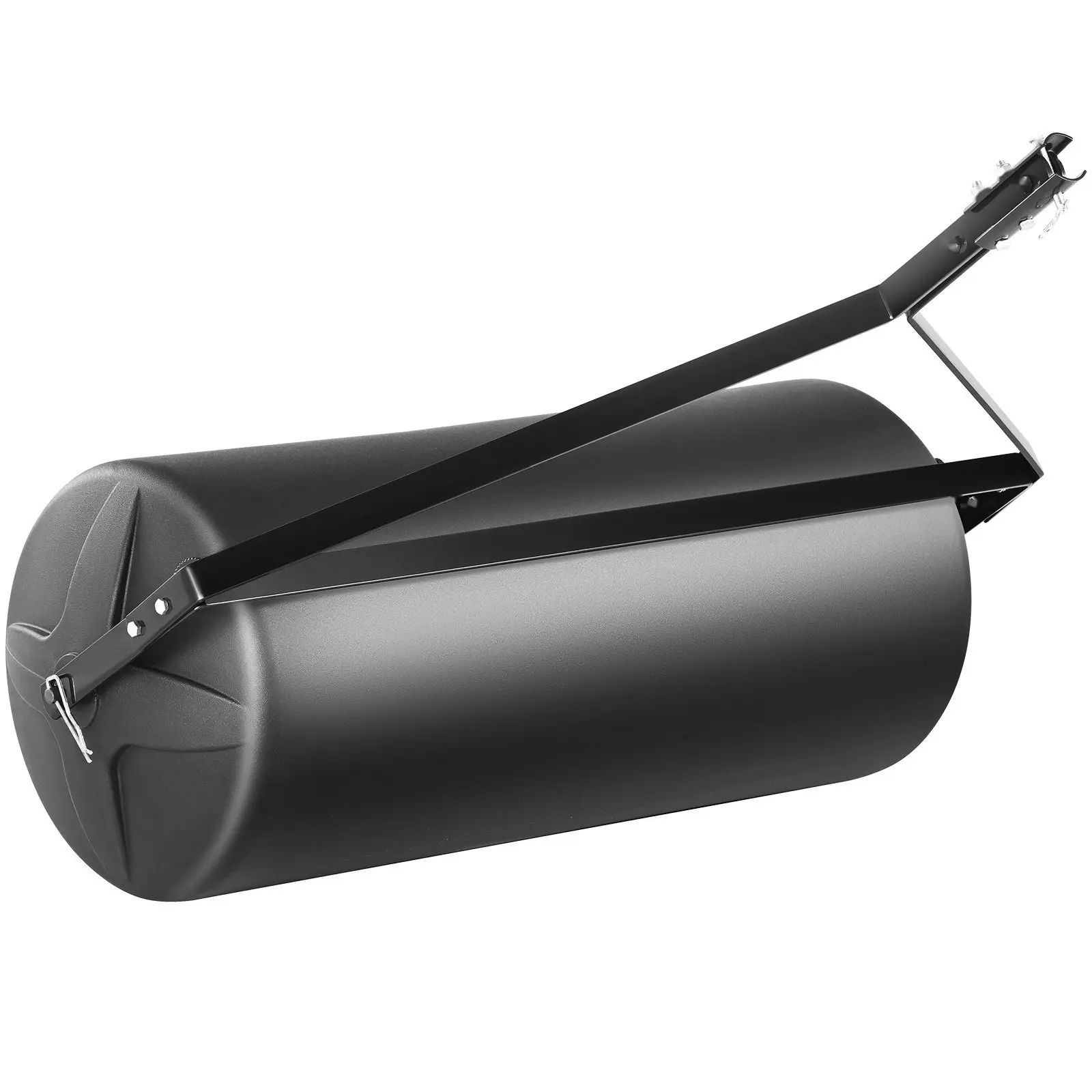 Tow Behind Lawn Roller, 400 Lbs Sand/Water Filled Yard Roller, LLDPE Drum and Steel Frame Sod Roller with Easy-Turn Plug, Tow Behind a Tractor or ATV for Lawn, Garden, Farm, Park, Black