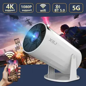 XBJ 713Projector 290ANSI Dual WiFi6 1080P Decoding Auto Keystone Correction Wireless BT5.4130"Screen 1280*720P Android 11 Built-inSpeaker Allwinner 713 180° Rotatable MiniPortable Home Cinema Outdoor Video.rotation stand Audio Bluetooth Noise Wheel Remote