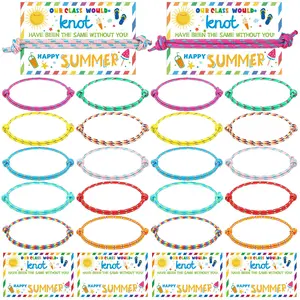 48/60 Sets End of Year Gifts Bracelets Bulk for Student, Graduations Favors Friendship Bracelets with Our Class is Family Cards for Kindergarten Elementary Primary School, Party Goodbye Gifts, Class of 2026 Keepsakes, Goodie Bags Fillers