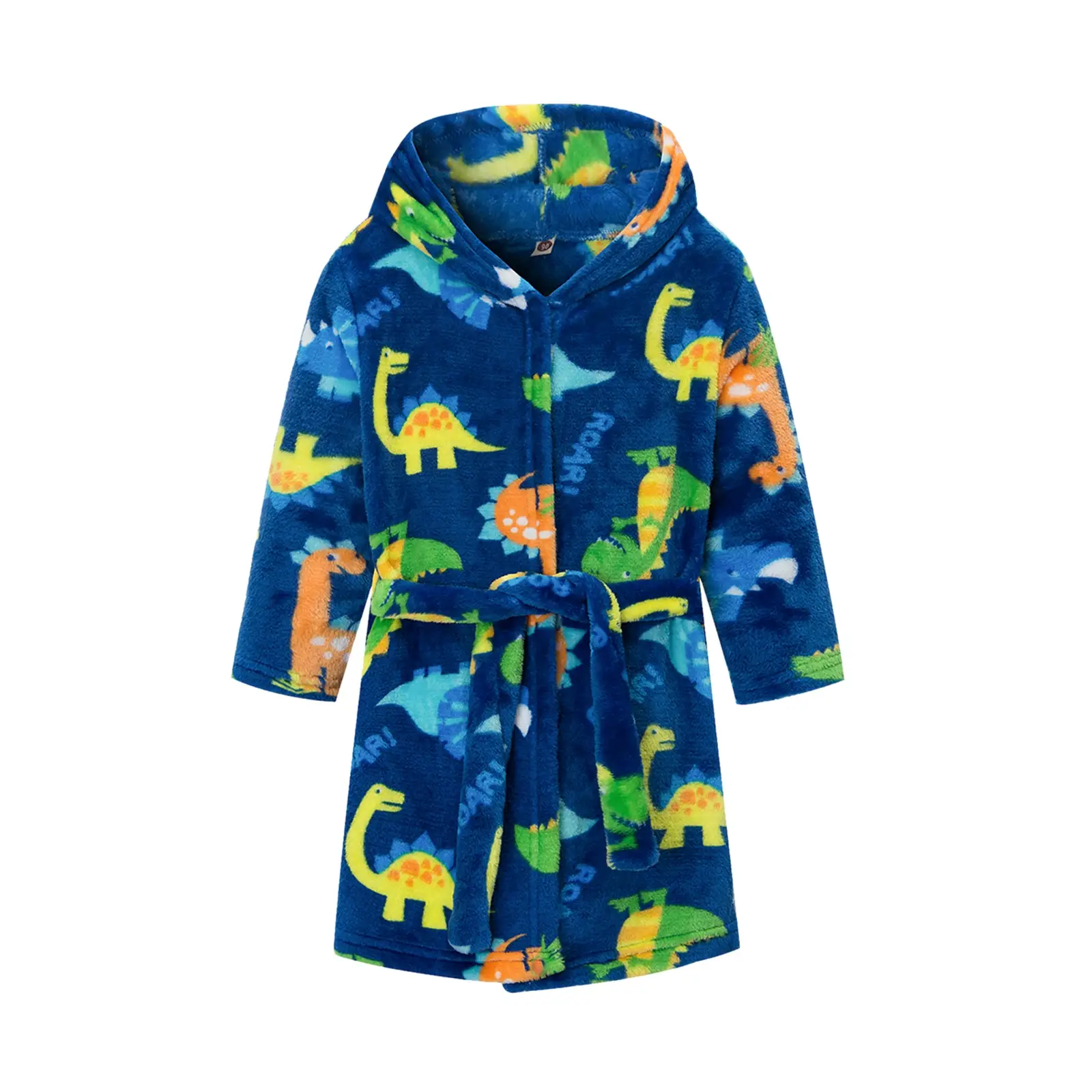 Canrulo Toddler Kid Little Boy Dinosaur Hooded Bathrobe Robe Pajamas Sleepwear 3-7 Years