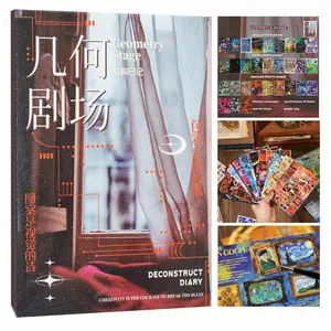 30 Sheets Mixed Finish Collage Sticker Book - Vintage Art Space & Y2K Aesthetic Decals for Junk Journal Scrapbooking Bujo