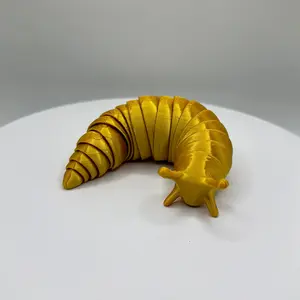 Flexi Slug Figurine 3D Printed – Wiggly Desk Buddy in Vibrant Colors