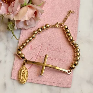 Fortaleza Cross Virgencita Bracelet Faith Wear Jewelry