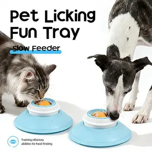 Interactive Pet Treat Hiding Toy Slow Feeder Lick Mat Anti Spill Food Puzzle Bowl for Cats and Dogs Self Play Boredom Relief Feeding Toy