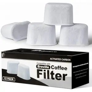 12-Pack Charcoal Water Filters Compatible with Breville BWF100 Machines, Breville Espresso Machine Water Filter Replacement
