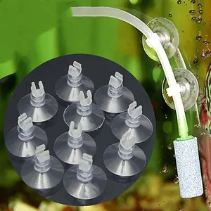 5pcs AquaGrip Fish Tank Suction Cups, PVC Material, Uncharged, No Battery Required, for Air Pump Tube Fixation, Aquarium Accessories for Fish Species