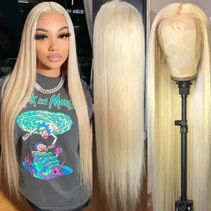 250% Blonde 613 Straight 13x6 Lace Frontal Wig For Black Women Transparent 13x4 Lace Front Human Hair Wigs Bone Straight Remy Human Hair Wigs
