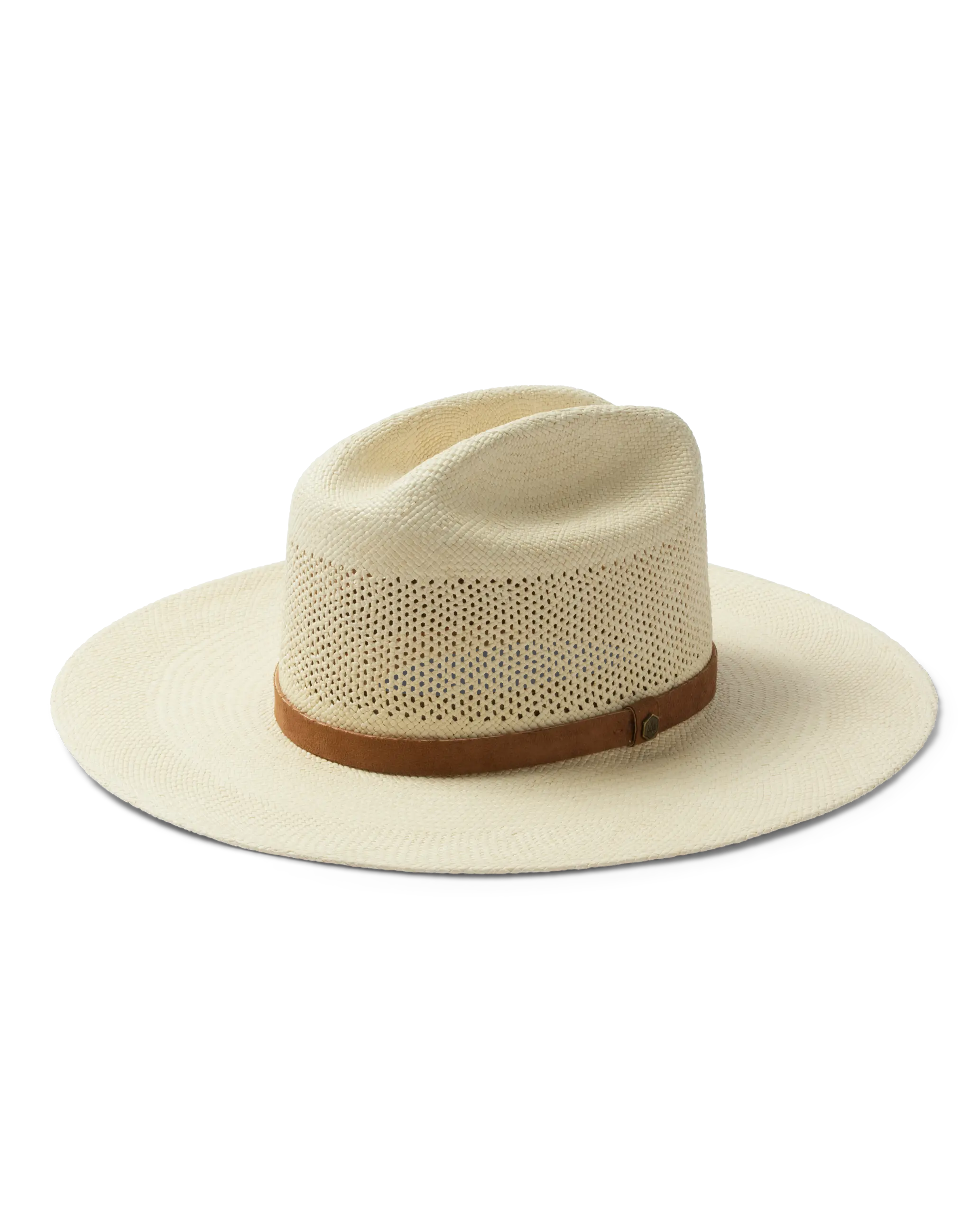 Valle Panama Handmade Straw Rancher, Natural Adjustable Sunscreen Hat with Straw Brim, Country Western Cowboy Hat, Handmade Straw Hat