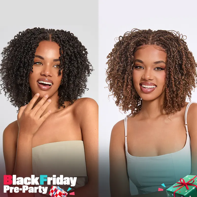 Frodio Veralux™ Fiber Micro Twist Curly Dreadlock Wig 11x4 HD Lace Front Wear And Go Glueless Wig #blackfriday#friendsgiving#christmasgift