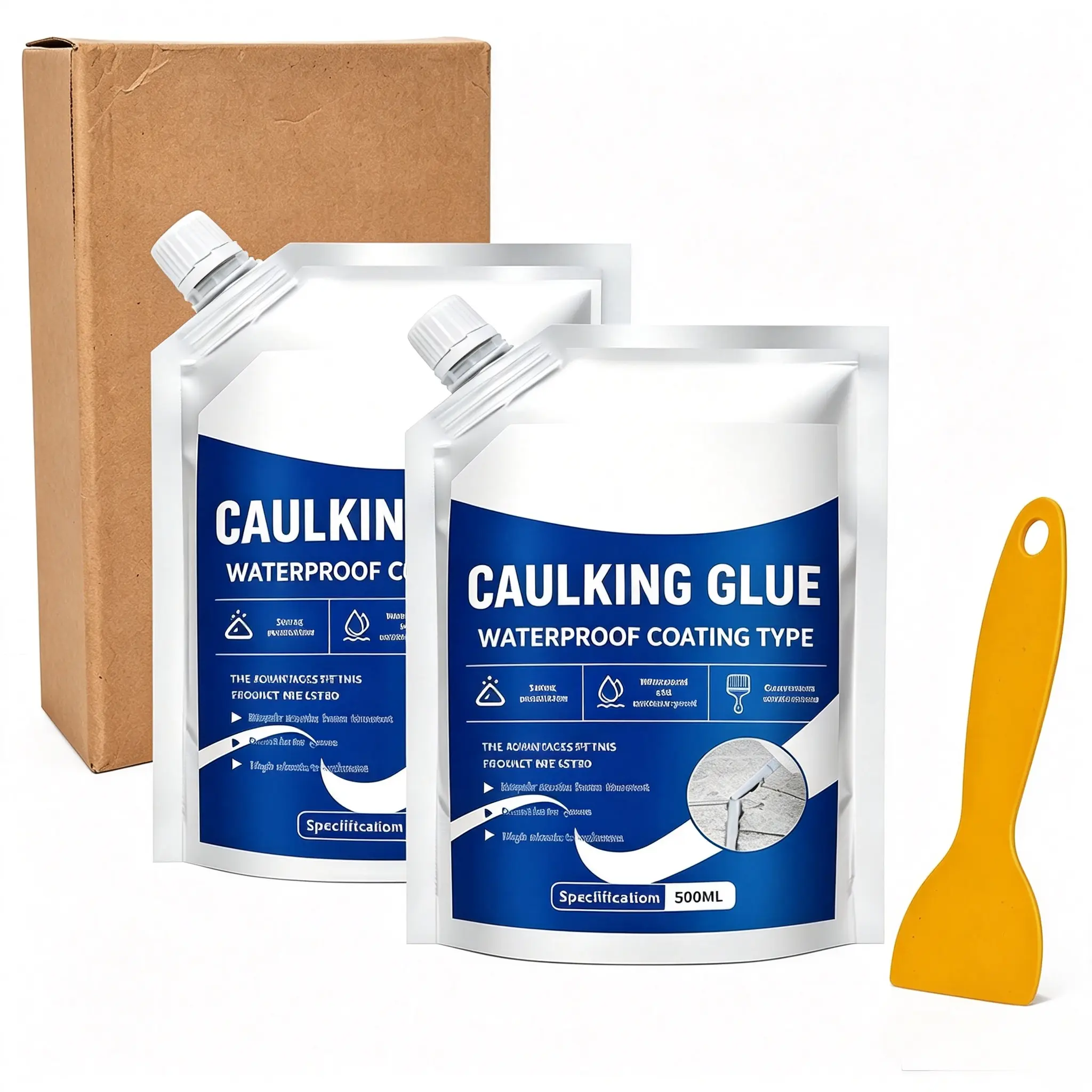 QuickFix Professional Concrete Filler & Sealant - 17.6 oz Quick-Drying, Strong Adhesion Waterproof Adhesive, Self-Leveling Concrete Crack Filler Spackling Paste for Driveway Crack Repair, Outdoor Elastic Fit, Durability Enhancer