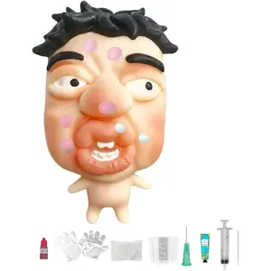 Pimple Popping Toy Squishy Toys Stress Relief Squeeze Toy Reusable Silicone Pimple Popper Fidget Toy Set Soft Squishy Sensory Toy Enjoy ASMR Stress Relief Fun Anxiety Relief Desk Toy(Afro Hairstyle)