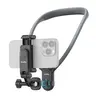 SmallRig Magnetic Neck Mount (5128) - Magnetic Switch, Silicone, ABS+PC, Aluminum Alloy, 1-Click Release Button, for Action Cameras, iPhone17 Pro/MAX, Phones, Comfortable POV Support, Universal 2-Prong Adapter, Phone Holder, Manufacturer Warranty, Cam, Co