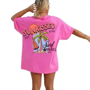 Sunkissed Beach Shirt Coconut Girl Clothes Trendy Summer Tee Surf Tee Oversized Tshirt, Graphic Ts Mermaidcore Ocean Insipred Style Surf Top, Full Size, Full Color