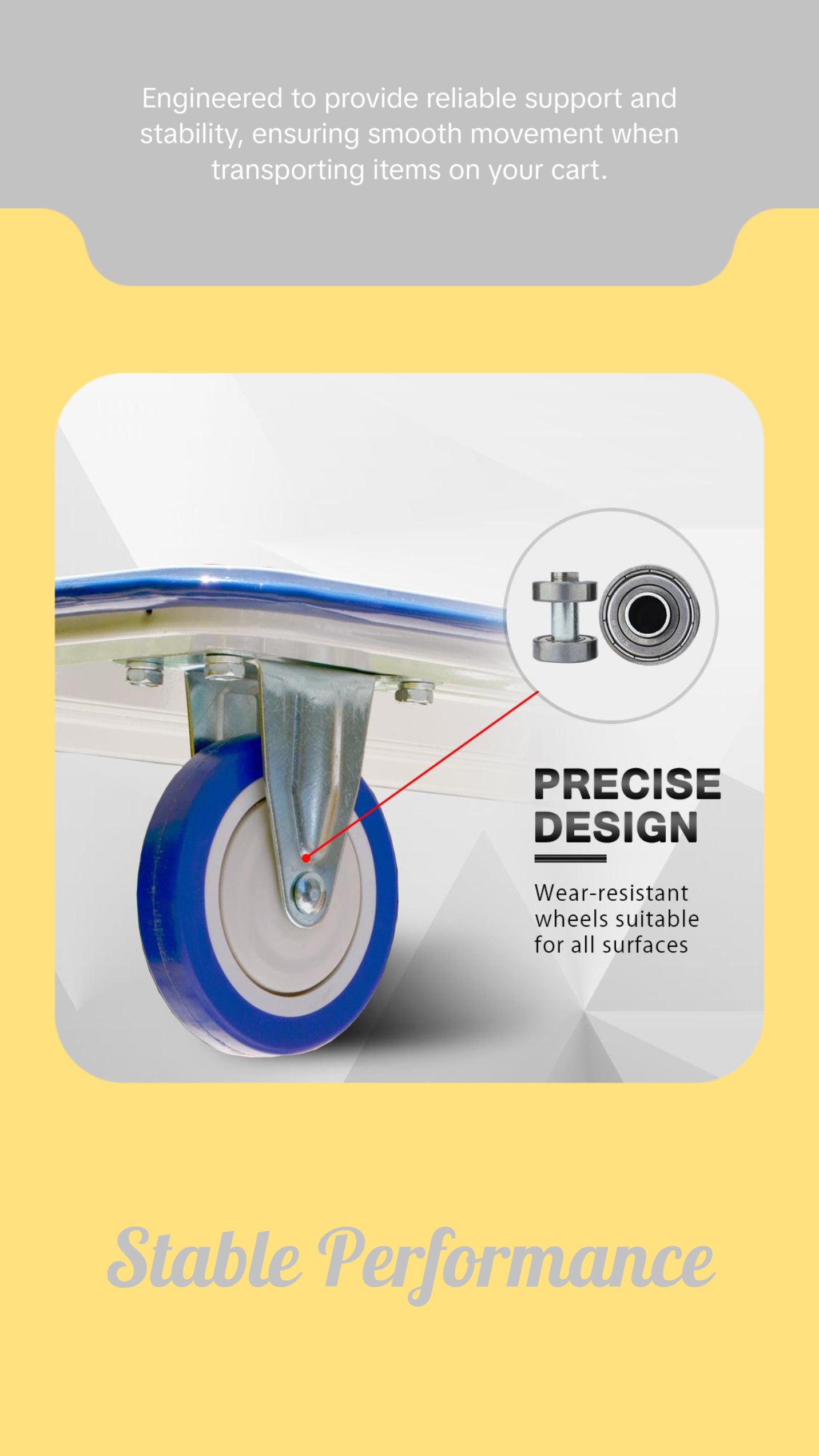 Wellmax 330LBS Platform Cart Replacement Wheels