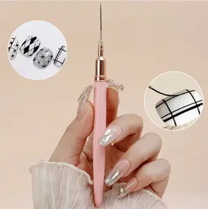 5pcs Nail Art Brush Set for Gel Polishing - Precision Detail & Line Brushes with Ergonomic Handles, Microfiber Bristles, Perfect for Intricate Nail Designs, Nail Art Supplies | Ergonomic Brushes | Durable Plastic Handles, Nail Brushes Nail Art Tools