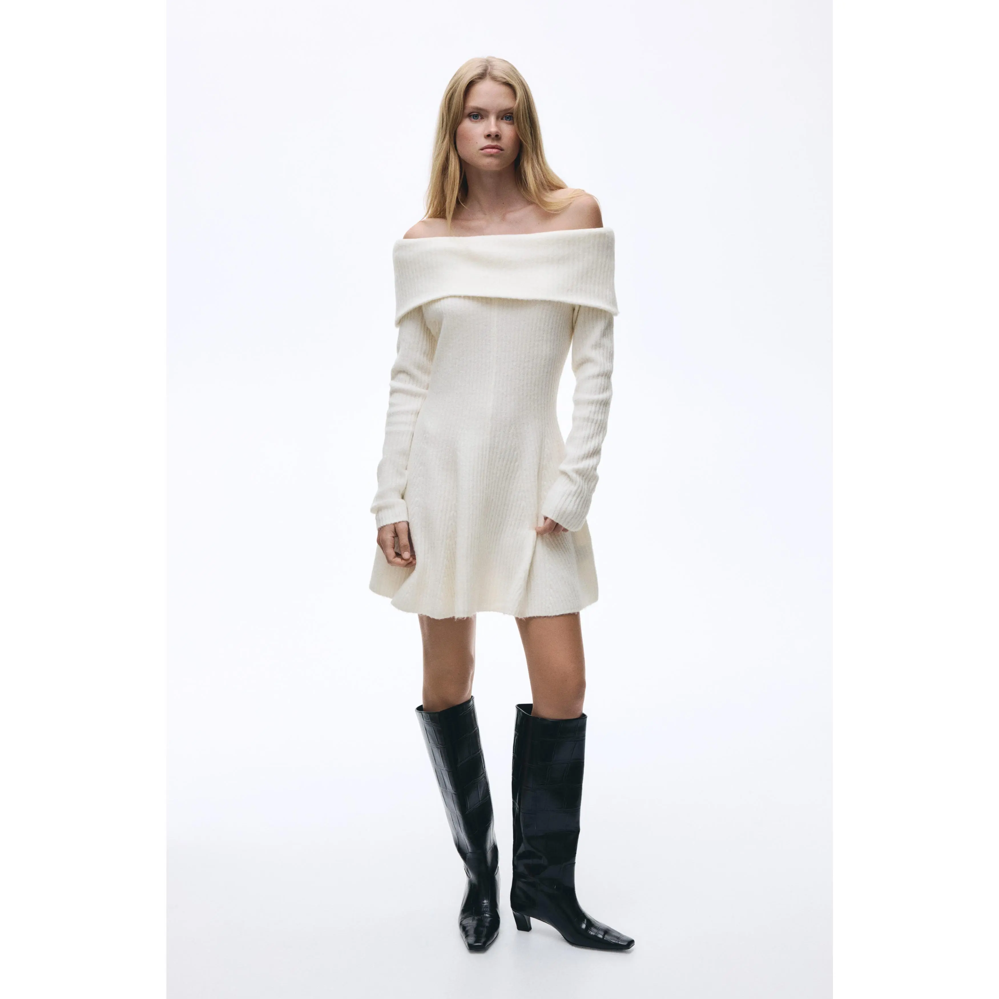 knitted bodycon maxi dress Sleeveless Contrast Ribbed Knit Maxi Dress