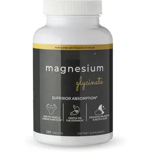Formulife Magnesium Glycinate 400mg - 120 Tablets for Cramps, Muscle Relaxation, & Restful Sleep - Vegan, Non-GMO, High Absorption Formula - Made in USA