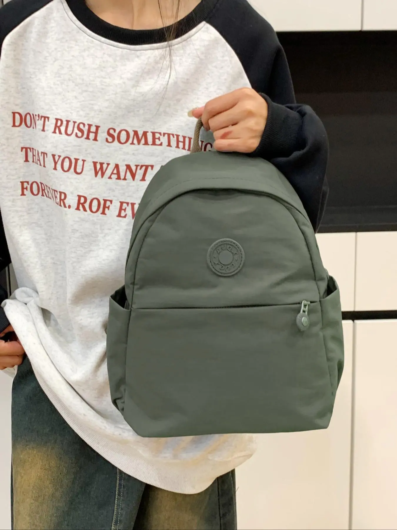 Mini Shoulder Bag, Japanese Style Mini Backpack, Trendy Backpack, Urban Simple Commute Travel Small Size, Casual Versatile Lightweight Crossbody Bag, Fabric Material, Lightweight Casual Daypack