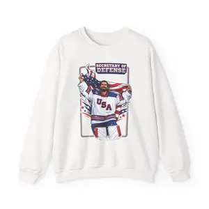 Connor Hellebuyck HeroShirt, Secretary of Defense Hoodie, USA Ice Hockey Gold Medal Tee, Ice Football