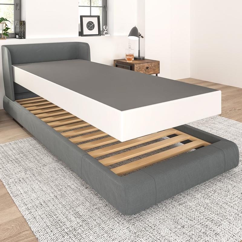 Edenza-Queen Box Spring 7 Inch, Heavy Duty Mattress BoxSpring Foundation, Sturdy Queen Box Springs for Bed with Fabric Cover Set, Easy Assembly, Noise Free