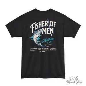 Tall Christian Shirt Fisher of Men Christian Big and Tall Shirt 2xl Tall Men Christian Shirt Jesus for Tall Guys Shirt Guys