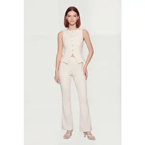 Crepe Knit Pull On Flare Pants