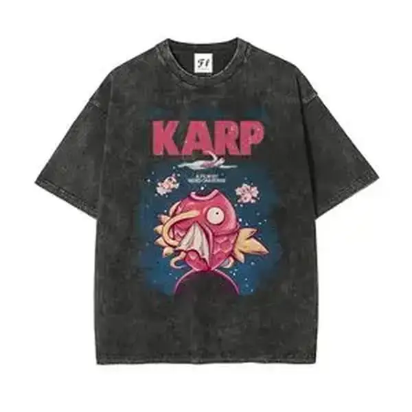 Jaws x Magikarp Shirt, Poke Shirt, Anime Shirt, Vintage Graphic Tee Unisex Size S-5XL, Menswear Top, Womenswear Top, Casual Cotton Crewneck Short Sleeve Streetwear