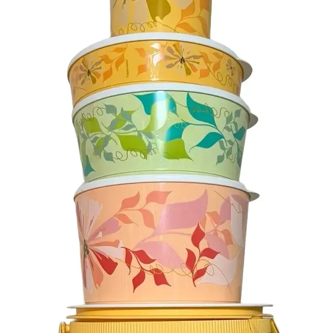 Tupperware Ilumina Sunflowers 3-Piece Storage Container Set with Lids by Tupperware