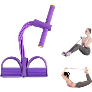 2025 Upgrade 6-Tube Resistance Bands with Handles - Pedal Ankle Puller for Ab Workouts Core Training Home Gym Equipment Men Women
