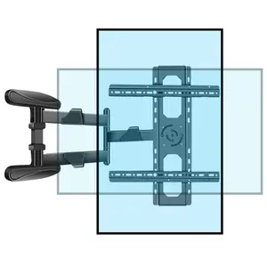 HILLPORT TV Wall Mount Bracket Rotate 90 Degrees Fits 40-80 Inch TVs Supports 50kg Upgraded 5 Axis Smoother Rotation