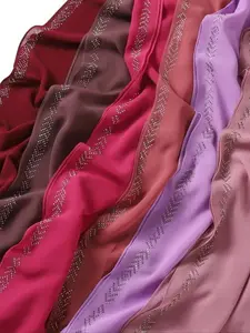 Women's Elegant Plain Color Sequins Rhinestone Chiffon Headscarf Scarf, Scarf Head Wrap, Outdoor Sun Protection Shawl, Suitable for Dresses, Party, Prom, Wedding