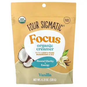 Four Sigmatic Focus, Organic Creamer, Vanilla, 4.23 oz (120 g)