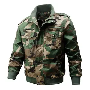 Men's Olive Green Military - Style Utility Jacket with Multiple Pockets, Tactical and Casual Outerwear