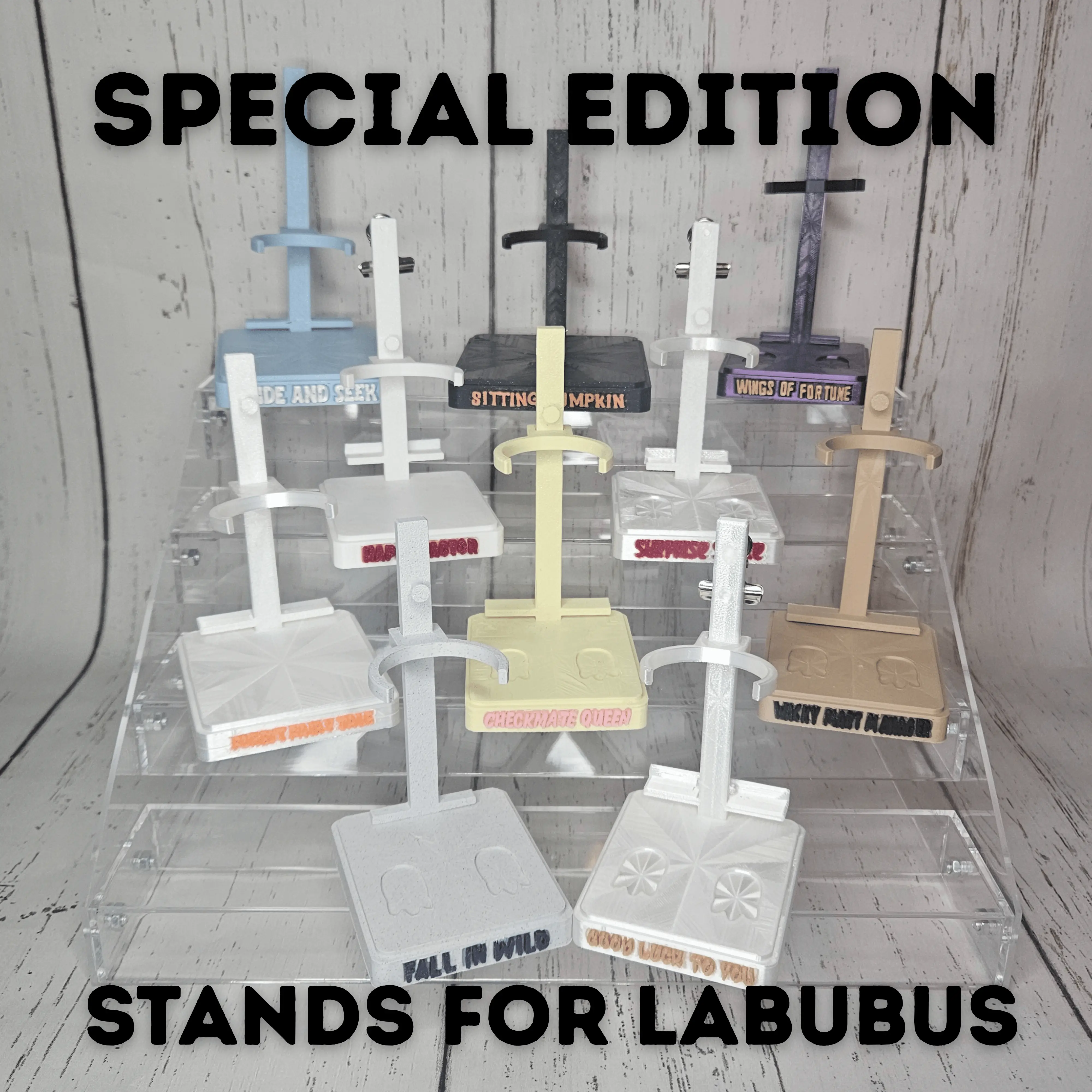 ラビちゃん③　スタンド Special Edition Labubu Display Stands – Custom 3D Printed Stands