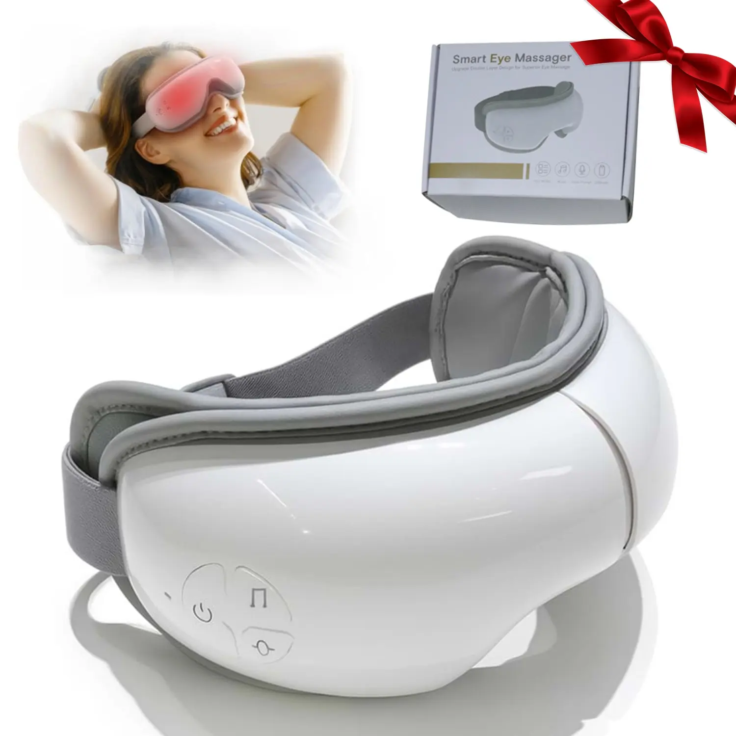 Bluetooth-compatible Heated Eye Massager, Relaxation Aid, Foldable Hot Compress, Voice Broadcast, Heating Vibration, 4 Modes, Music, 180 Portable Design, Ideal Gift - TikTok Shop Bluetooth-compatible Heated Eye Massager, Relaxation Aid, Foldable Hot Compress, Voice Broadcast, Heating Vibration, 4 Modes, Music, 180 Portable Design, Ideal Gift - TikTok Shop