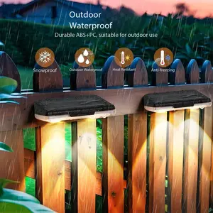 Solar Fence Light Strip LED Wall Lamp, 8 Color Garden Wall Lights, 9 Patterns Commercial Decorative Outdoor Ip44 Wall Light, Waterproof Solar Lights