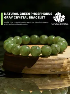 Natural Green Apatite Delicate Bracelet  Helps uncover potential wealth opportunities while enhancing control over resources, guiding rational planning; Handcrafted beads, perfect for stacking with personality / Unique fashion, eye-catching spiritual acc