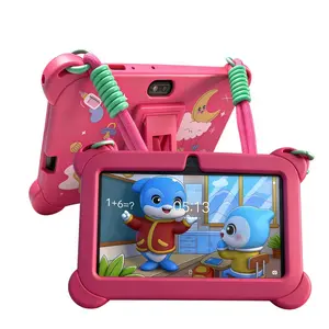 Tablet 7 Inches, Android 12, Dual Cameras, Quad Core, 16GB Storage, WiFi Bluetooth-compatible, Shockproof Case, Ideal for Kids Aged 2-13, Learning Tablet