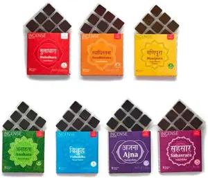 7 Chakra Incense Brick Refill by Aromafume | 7 x 9 Smokeless Aromatic Bricks for Energy Centers | Balance & Meditation Kit | Non-Toxic & Natural | Yoga & Wellness Gift