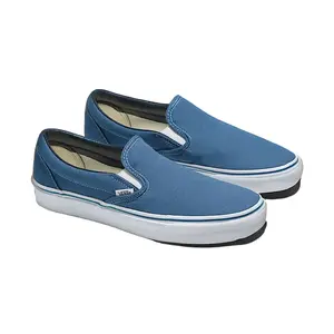 VANS Classic Slip-On Navy Casual Rubber Footwear - Men's Casual Shoe, Round Toe, Slip-On Closure, Plain Pattern, Summer Comfort, Iconic Design