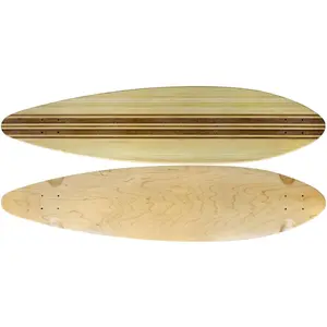 Longboard Moose Pintail Deck 9.5" x 41" Top-Ply Bamboo