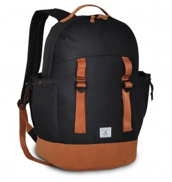 212 MAIN Everest BP300-BK Journey Pack - Black Fabric, Lightweight Casual Daypack for Daily Use