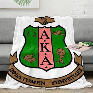 Alpha Kappa Alpha sorority poster blankets, decorative blankets, travel blankets, blankets, air conditioning blankets, Flannel Throw Blanket, holiday gifts, suitable for gift giving.