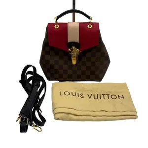 Pre-owned Louis Vuitton Damier Ebene Clapton Backpack with Crossbody Strap