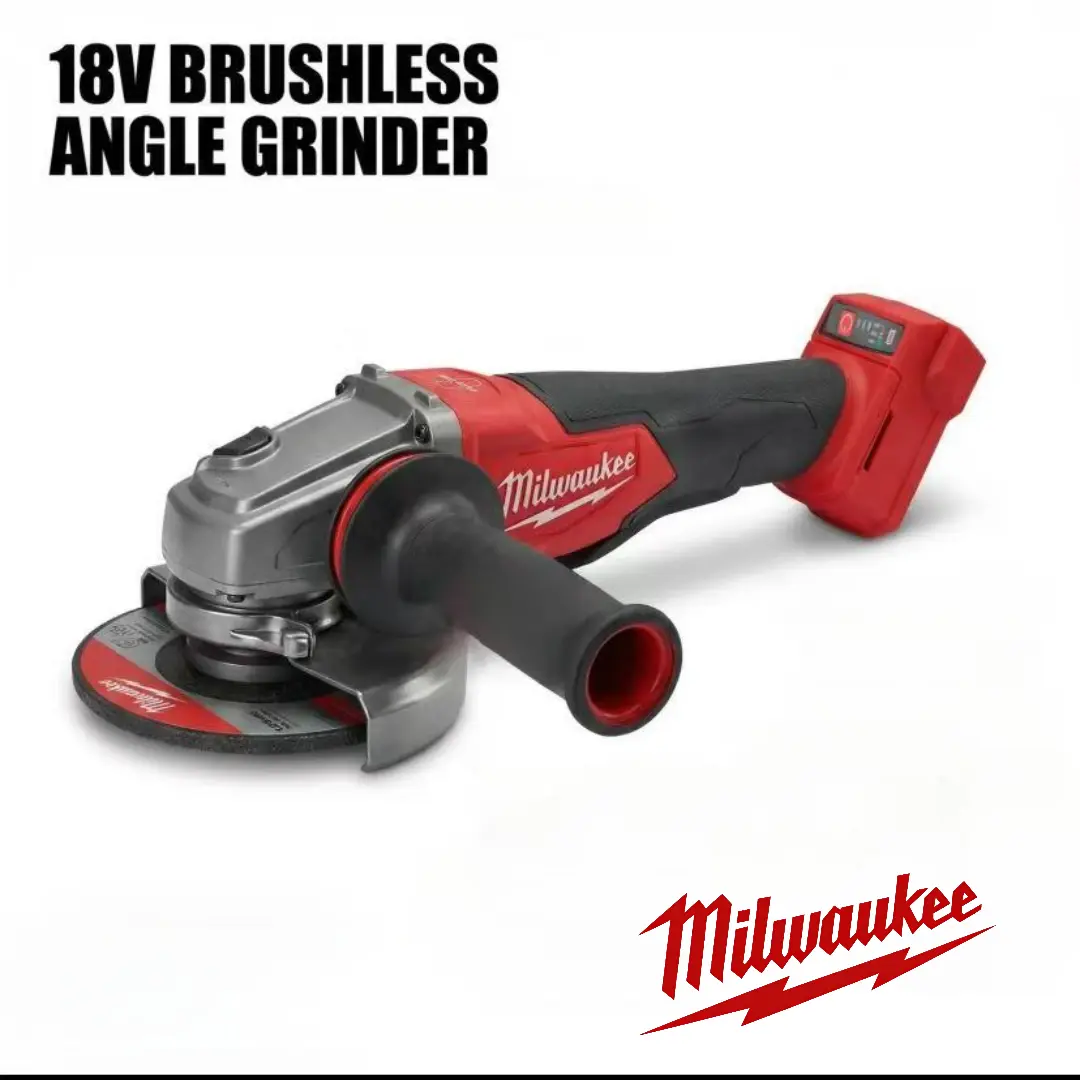 Milwaukee M18 Series Lithium-Ion Brushless 125mm Angle Grinder - Industrial Construction Cordless Power Tool with Paddle Switch, Rapid Stop Braking, Cutting/Grinding, Safety and Control, Heavy Duty Precision Boost