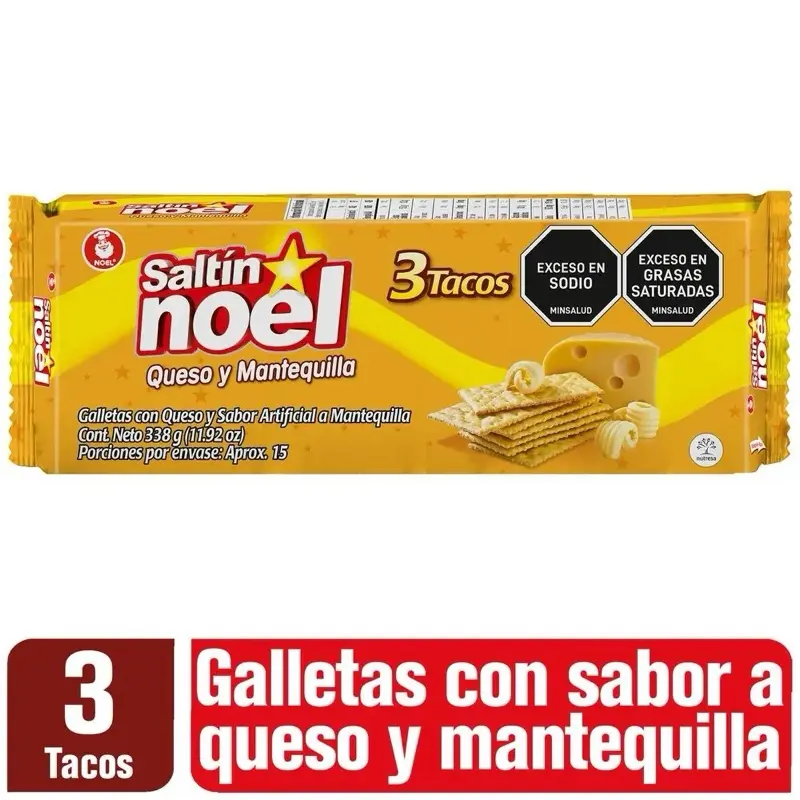 Saltin Noel Butter and Cheese Flavored Crackers 338g Package Saltin Noel Butter and Cheese Flavored Crackers 338g Package