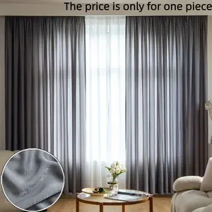 1PC Lightweight Deep Curtain, Soft Drape, Light-Transmitting Without Glare, Finished Ready-To-Hang, Living Room Bedroom Window Treatment