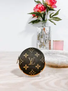 Pre-owned Louis Vuitton Coated Canvas Small Leather Goods Monogram Round Coin Purse